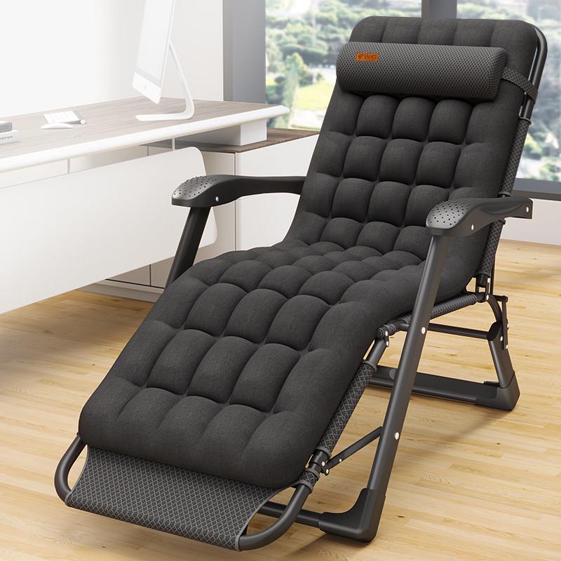 Кресло-шезлонг раскладное WCG FCB-S06PP с подушкой и матрасом 150 кг Черный (FCB-S06PP)