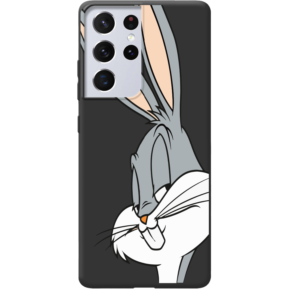 Чехол BoxFace Samsung G998 Galaxy S21 Ultra Lucky Rabbit Черный силикон (41719-bk81-42011)