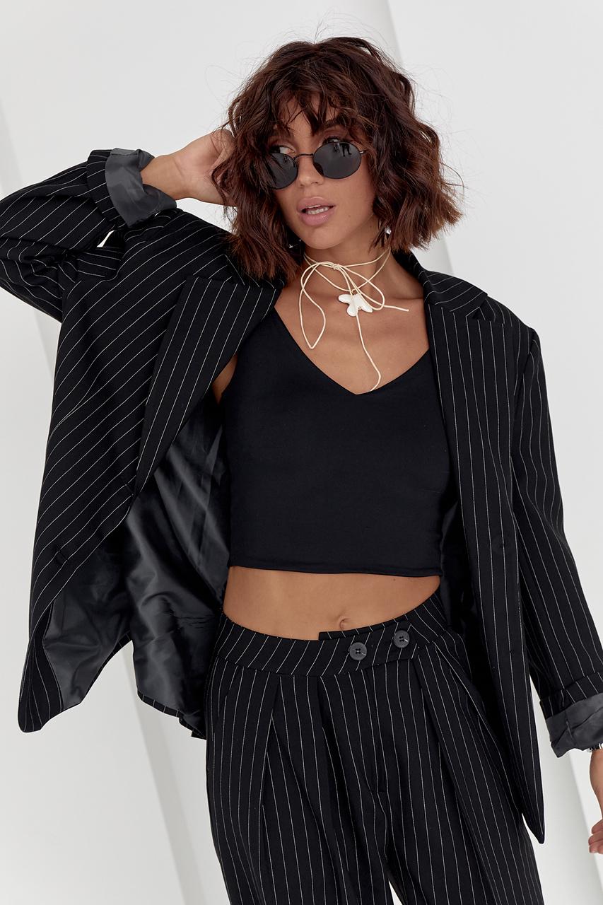 Пиджак на пуговицах XL Черный (11859702) - фото 7 Пиджак на пуговицах XL Черный (11859702) - фото 7