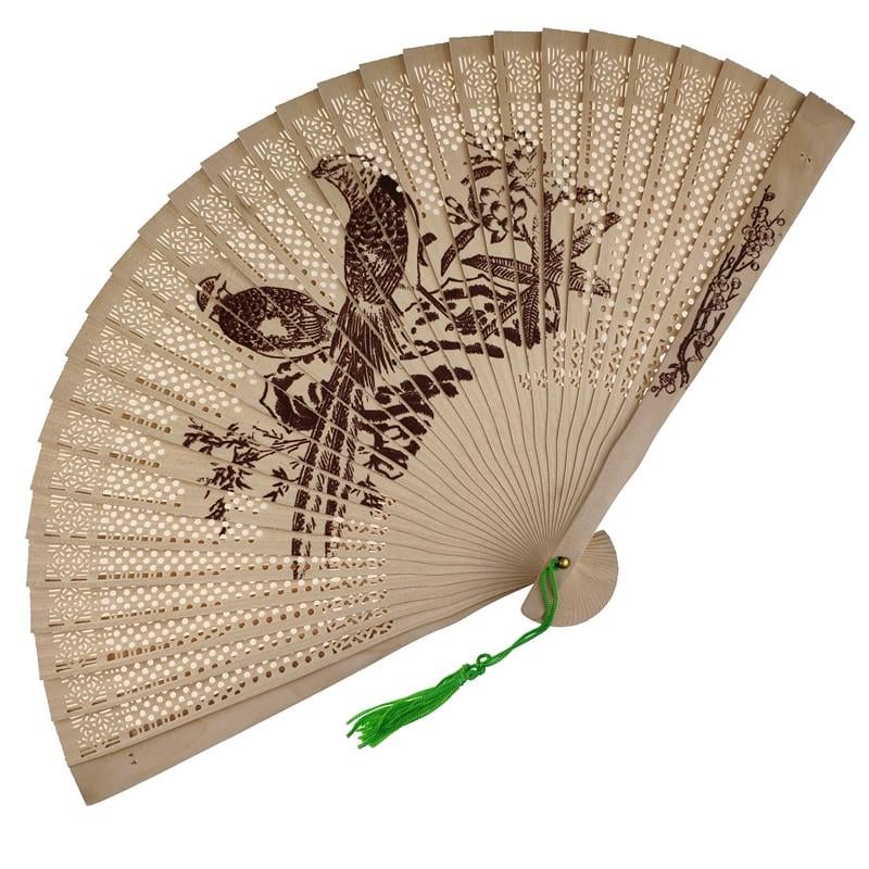 Веер деревянный резной Фазаны (С3485) - фото 1 Веер деревянный резной Фазаны (С3485) - фото 1