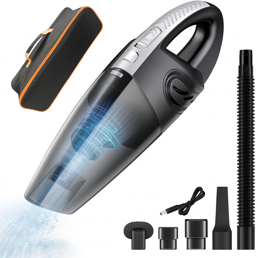 Автомобільний пилосос бездротовий Moltis M2 120W сухе/вологе прибирання USB зарядка Чорний (28112670) - фото 3