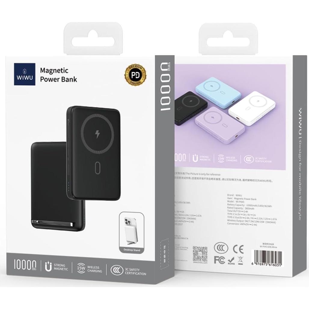 Внешний аккумулятор WiWU Wi-P043 10000 mAh Black - фото 3 Внешний аккумулятор WiWU Wi-P043 10000 mAh Black - фото 3