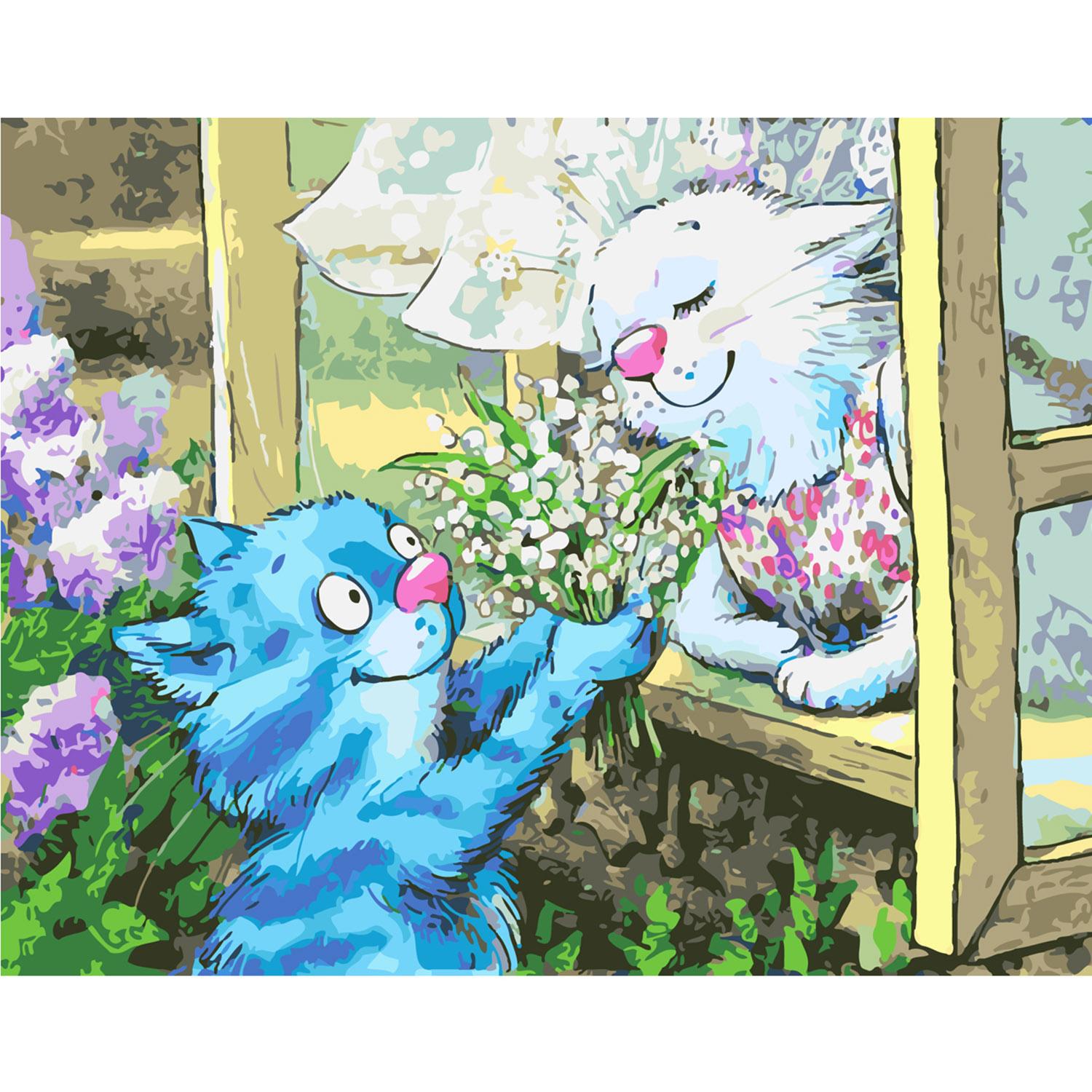 Картина за номерами Strateg Знаки уваги 40х50 см (SY6358)