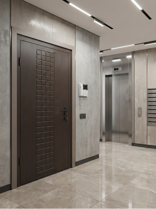 Дверь входная левая MSM Вулкан МДФ/МДФ 2050х960 мм Венге темный - фото 2 Дверь входная левая MSM Вулкан МДФ/МДФ 2050х960 мм Венге темный - фото 2