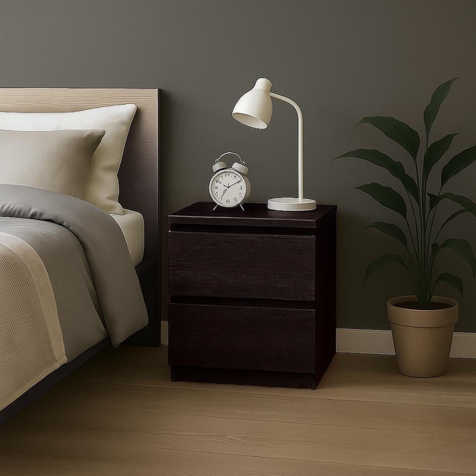 Тумба прикроватная MEBEX на 2 ящика 40х40х54,4 см Венге Магия (VS2B400VM)