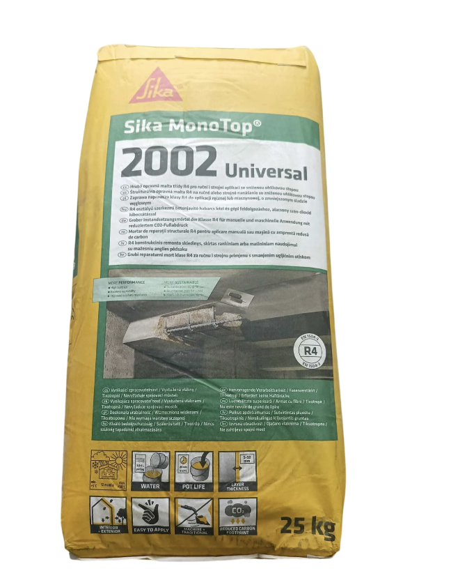 Ремонтний розчин для бетону Sika MonoTop-2002 Universal класу R4 25 кг (623476)
