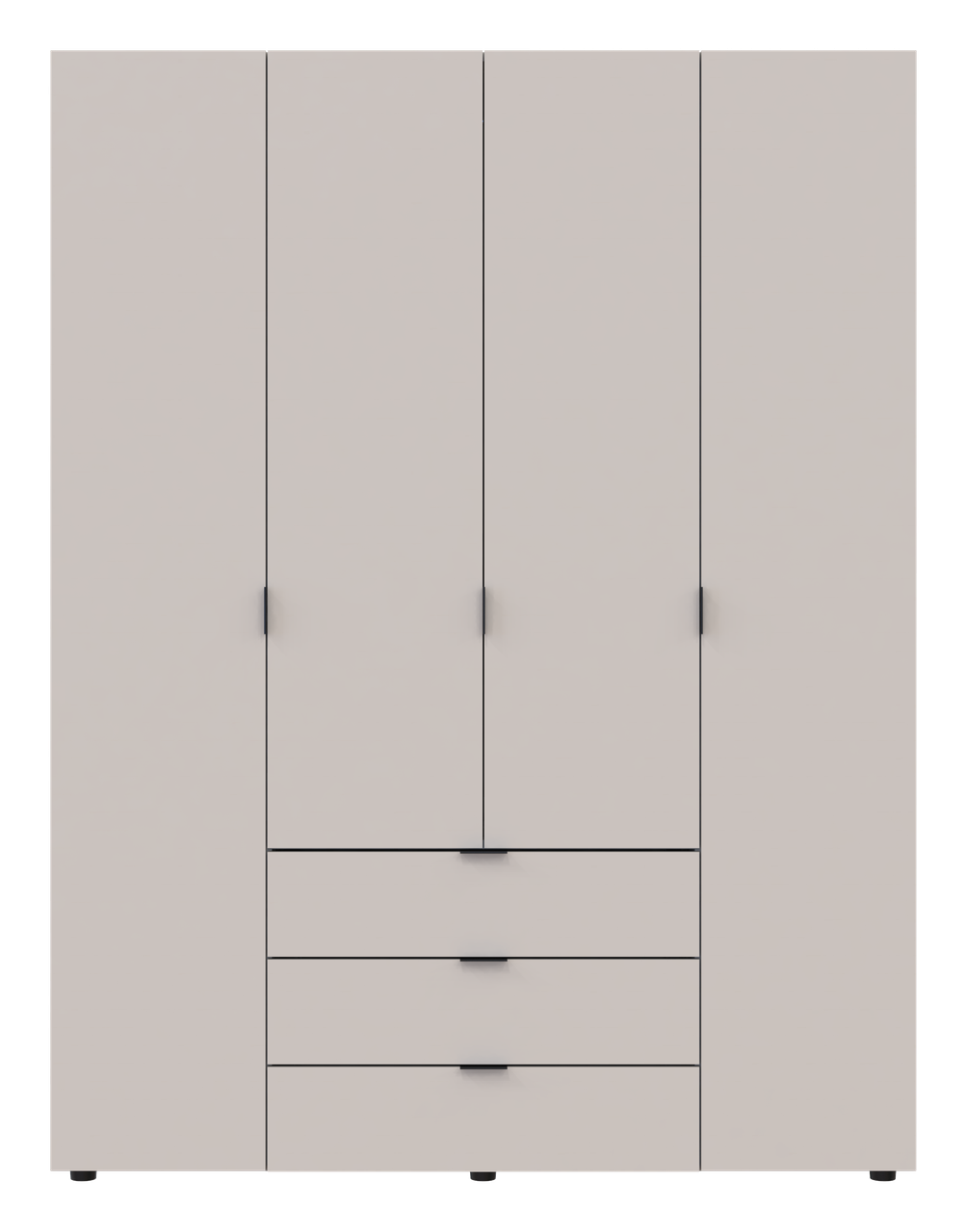Шкаф для одежды распашный Doros Гелар 4 ДСП 155х49,5х203,4 см Кашемир (80737634)