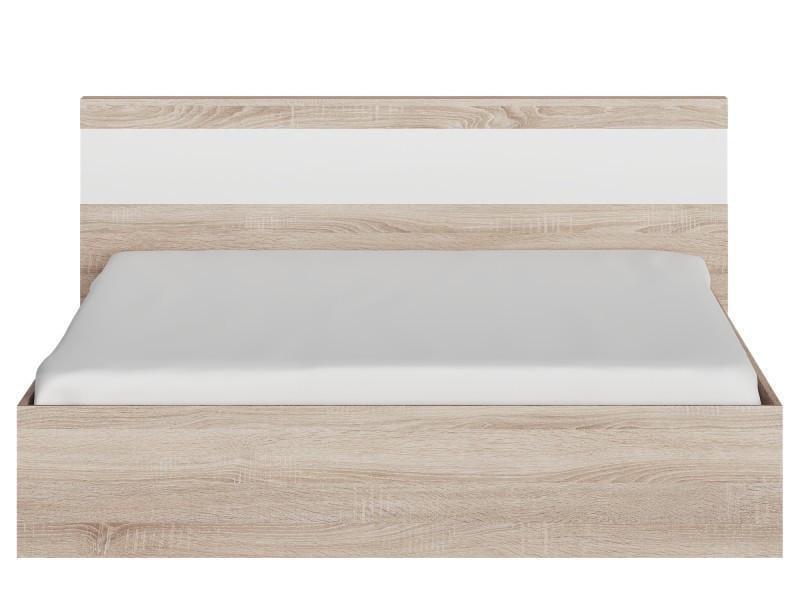 Кровать Эверест Соната-1600 сплошной щит 160x200 см Дуб сонома/Белый (ЕВ20166) - фото 2