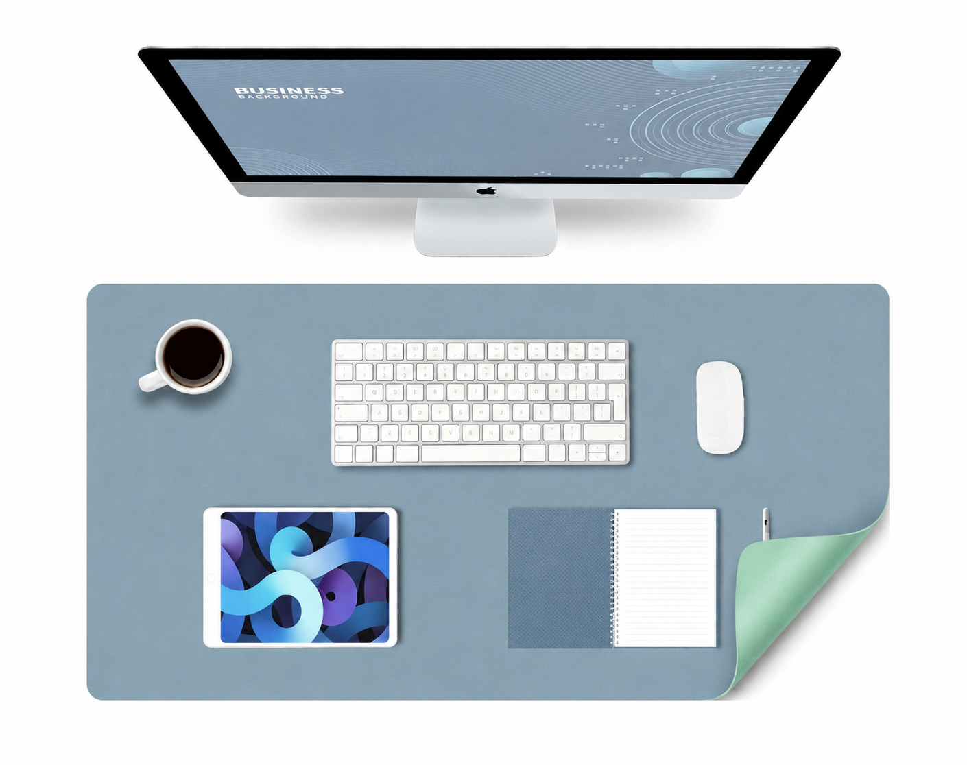 Ігрова поверхня Desk Mat Ultra Slim 900x400x1,8 мм Light Green/Lake Blue Ігрова поверхня Desk Mat Ultra Slim 900x400x1,8 мм Light Green/Lake Blue