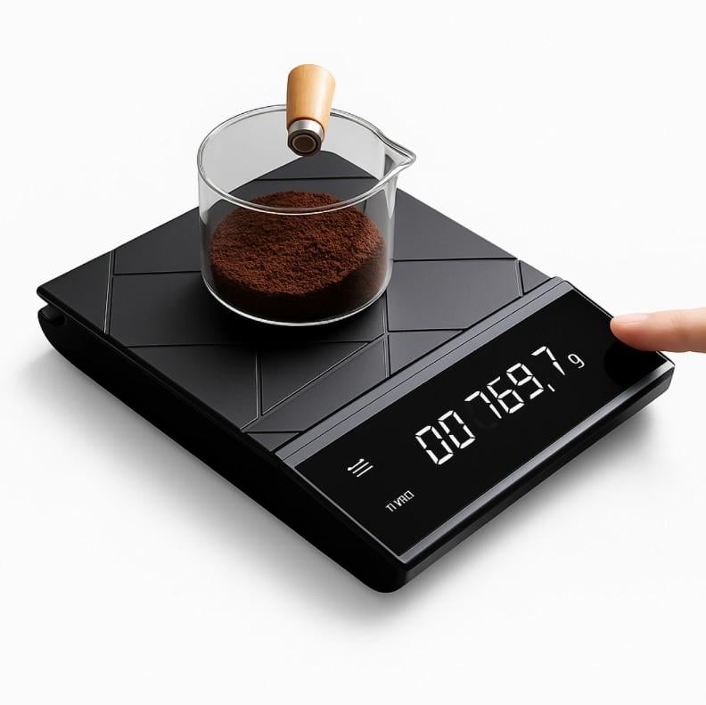 Ваги кухонні цифрові Coffee Scale 4058 з LED-дисплеєм і таймером до 5 кг (1202) - фото 4