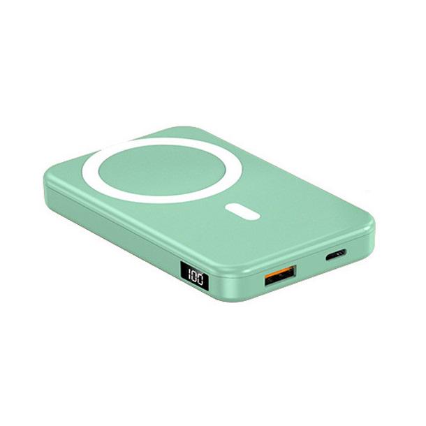 Повербанк JJT-A27-1 Color MagSafe 10000 mAh PD20W+QC 22,5W с БЗП Зеленый - фото 1