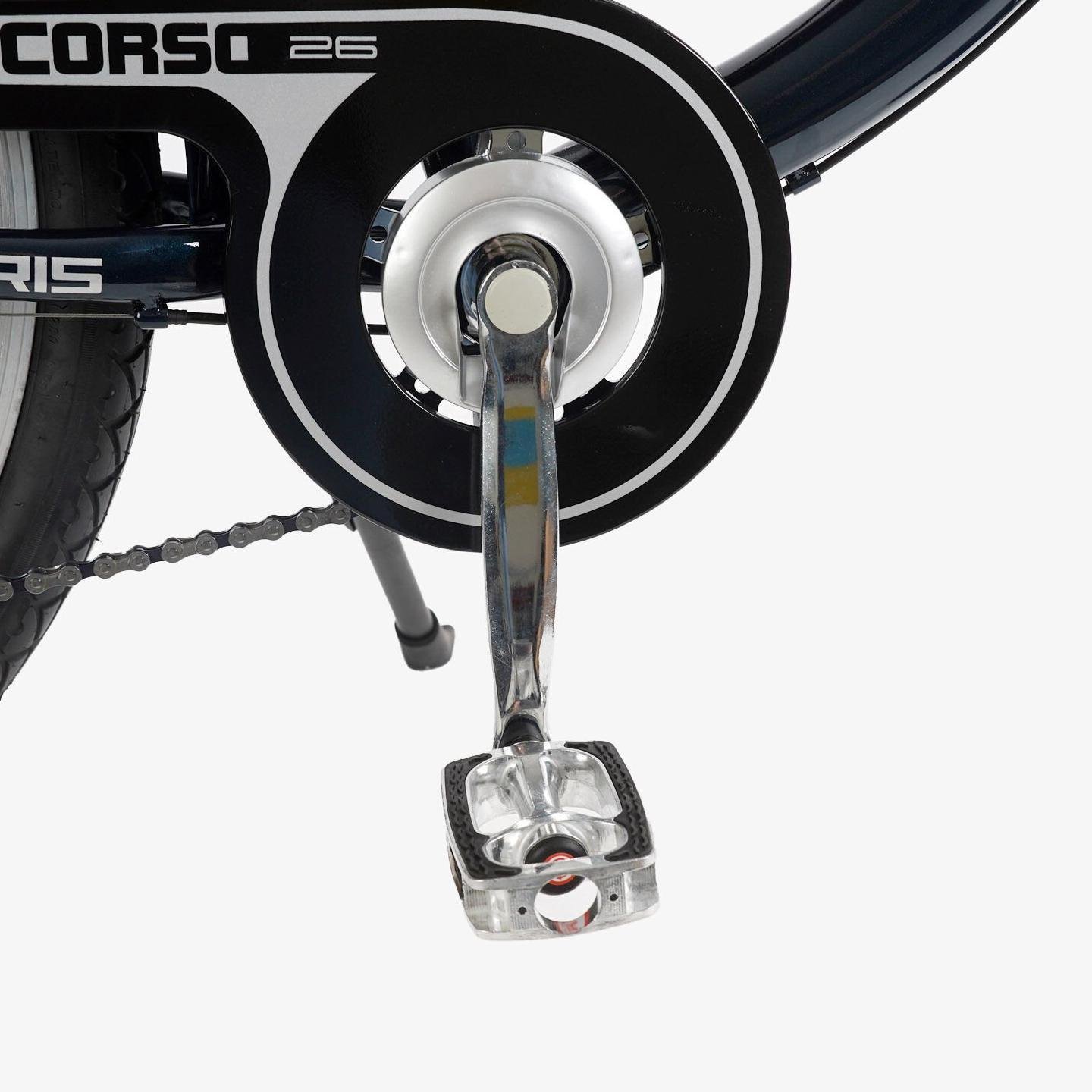 Велосипед міський Corso Polaris з кошиком та багажником рама 16,5"/26" Синій - фото 8 Велосипед міський Corso Polaris з кошиком та багажником рама 16,5"/26" Синій - фото 8