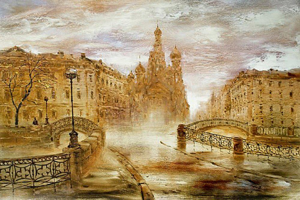 Алмазная вышивка Чарівний діамант "Мост в сумерках города" 40х60 см (КДИ-0123)