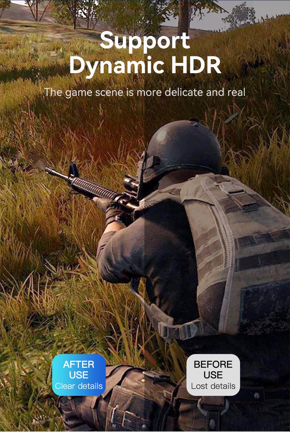 Кабель Vention DisplayPort 2.0 8K 60Hz 4K 144Hz 2K 165Hz 1080P 240Hz 40 Гбіт/с Gsync/Freesync 5 м Чорний (HGABJ) - фото 7