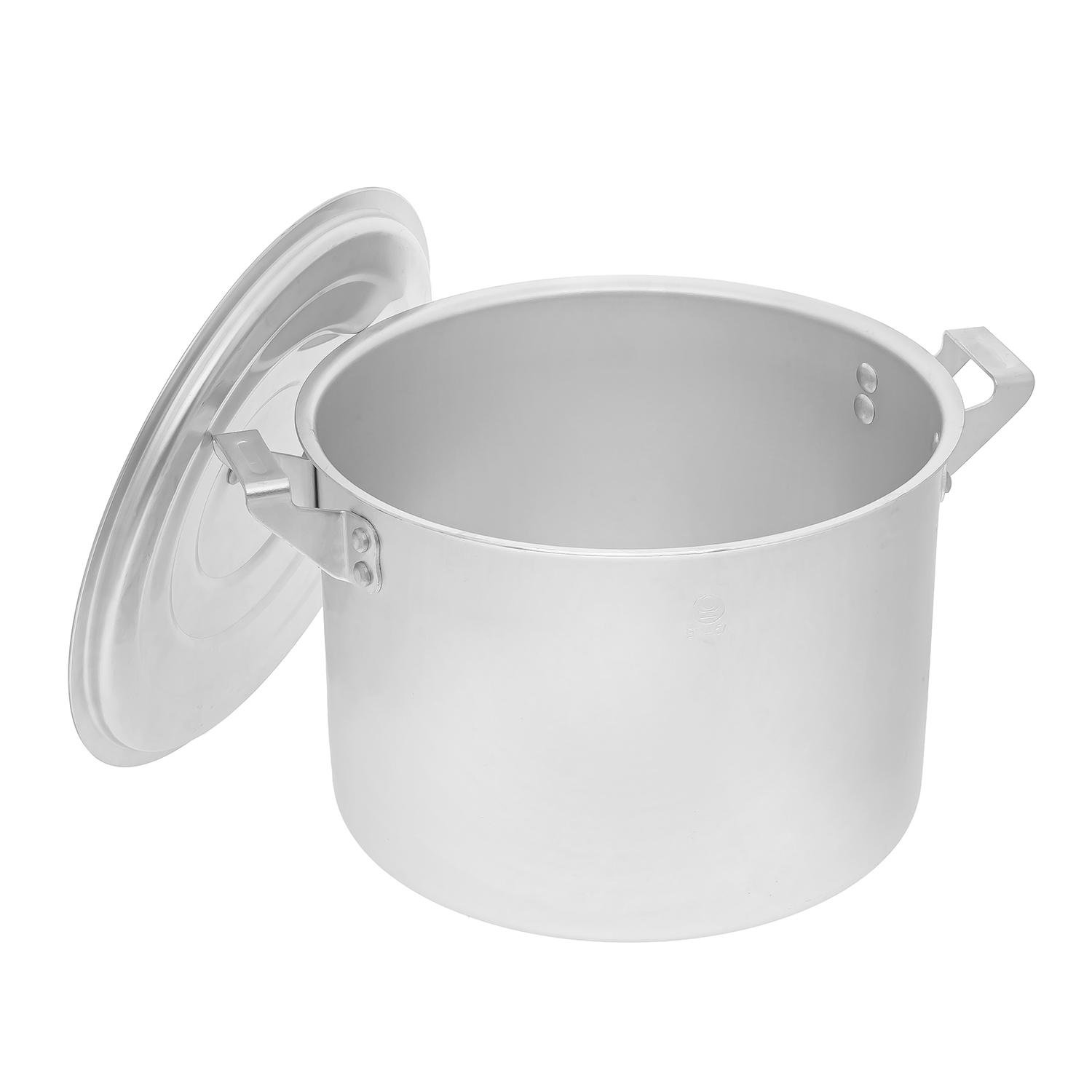 Кастрюля матовая алюминиевая Interos с крышкой 20 л (86211) - фото 5 Кастрюля матовая алюминиевая Interos с крышкой 20 л (86211) - фото 5