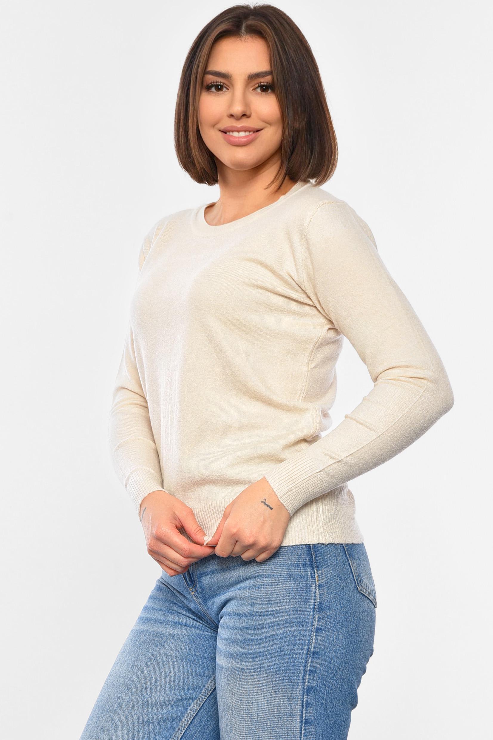 Светр жіночий M-L Бежевий (192515) - фото 2 Светр жіночий M-L Бежевий (192515) - фото 2