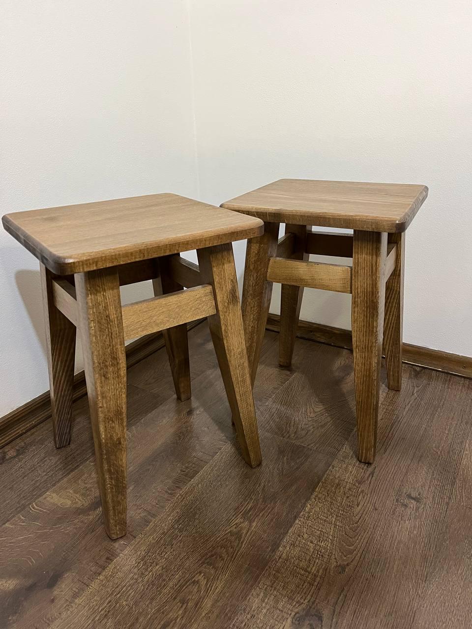 Комплект табуретів з твердим сидінням 45х30х30 см 2 шт. Бук/Горіх (0074)