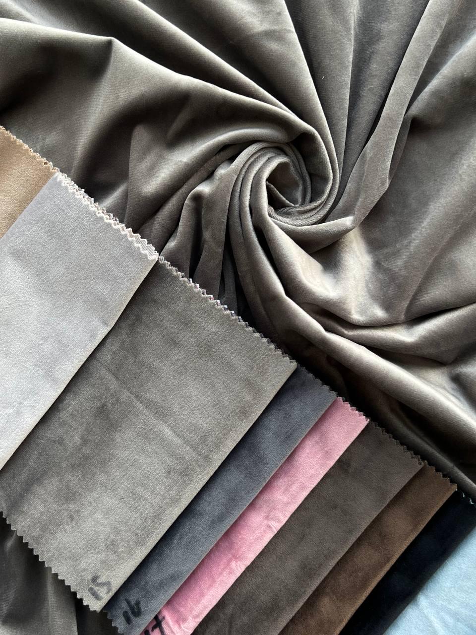 Штора бархатная на тесьме 6 см 150x250 см Серо-коричневый (SB-01-15-Т43) - фото 4 Штора бархатная на тесьме 6 см 150x250 см Серо-коричневый (SB-01-15-Т43) - фото 4