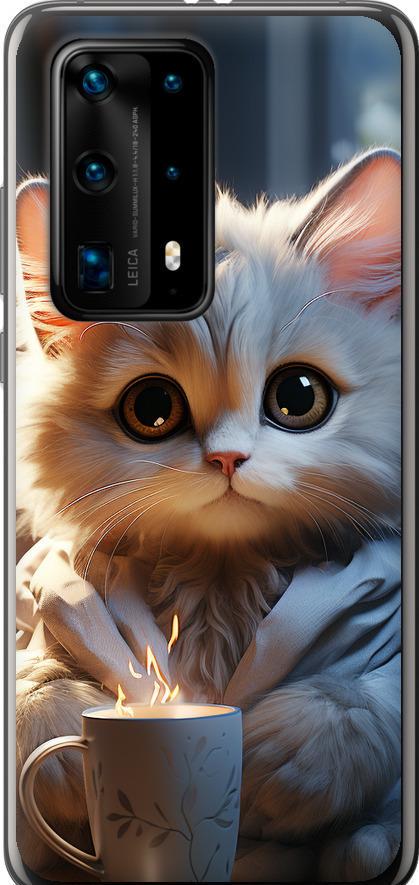 Чехол на Huawei P40 Pro Plus White cat (5646u-1917-42517)