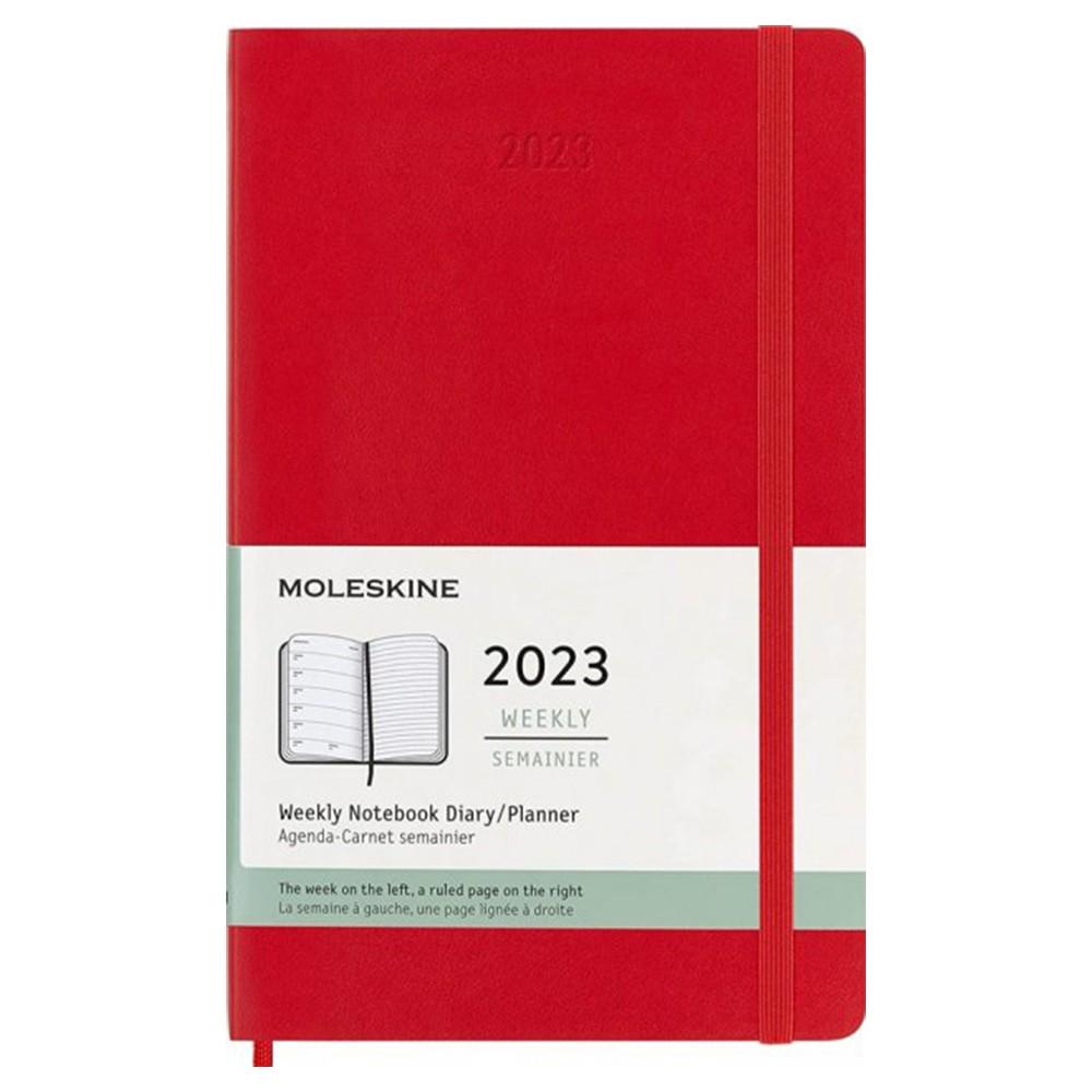 Еженедельник Moleskine 2023 средний мягкий Красный (DSF212WN3Y23)