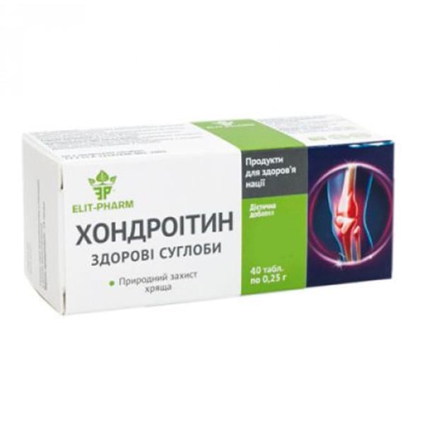Препарат для суглобів та зв'зок Elit-Pharm Хондроітин Здорові суглоби 40 табл. (000025391)