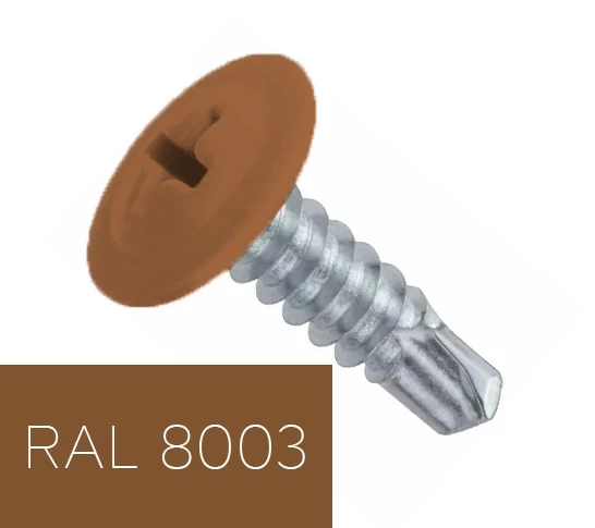 Саморез по металлу с буром 4,2х16 мм RAL 8003 (31802791)