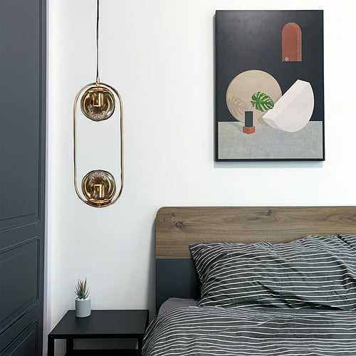 Люстра Svet на два плафона под лампы Е27 Медный (SN-096-2 FGD)