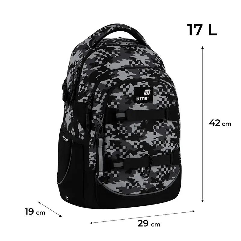 Школьный рюкзак KITE Education teens K25-727M-1 с анатомической спинкой (995338) - фото 8 Школьный рюкзак KITE Education teens K25-727M-1 с анатомической спинкой (995338) - фото 8