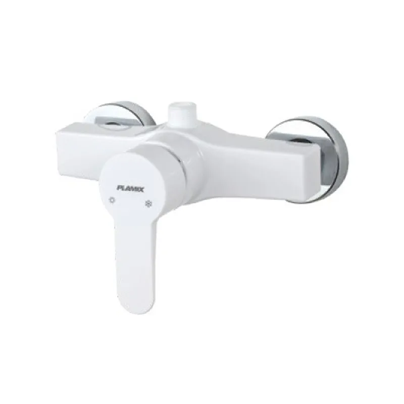 Смеситель для душа Plamix Mario-003 set с шлангом лейкой и кронштейном White (MX1894) Смеситель для душа Plamix Mario-003 set с шлангом лейкой и кронштейном White (MX1894)