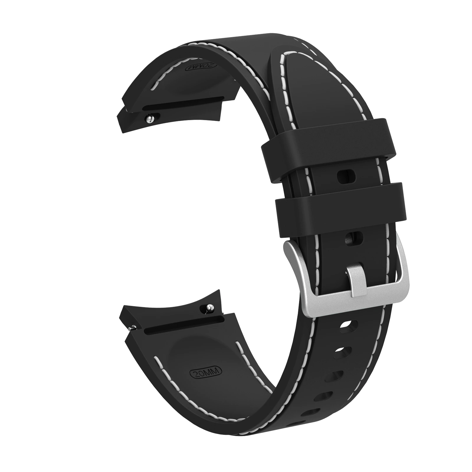 Ремешок силиконовый Watchbands Galaxy RLine для Samsung Galaxy Watch 6 40/44 мм Черно-белый (EP17-2WB72916187) - фото 1