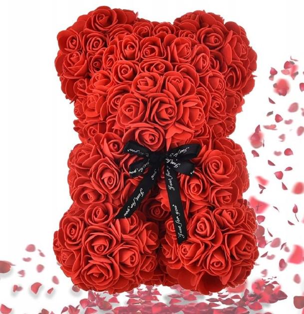 Мишка из роз 25 см Красный (1756374700) - фото 7 Мишка из роз 25 см Красный (1756374700) - фото 7