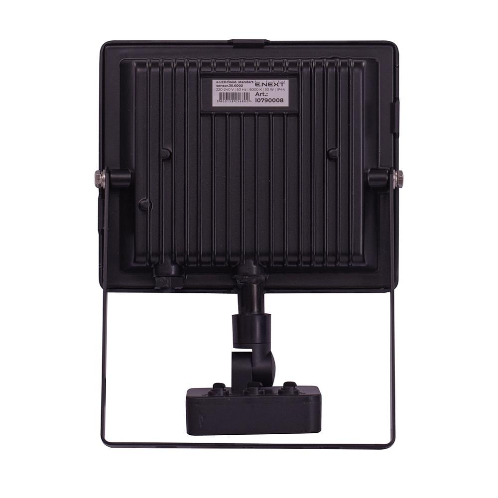 Прожектор LED E.NEXT e.LED.flood.stand.sensor.30.6000 30W 220V 2400lm 6000K IP44 148x48x195 мм з датчиком руху (l0790008) - фото 3 Прожектор LED E.NEXT e.LED.flood.stand.sensor.30.6000 30W 220V 2400lm 6000K IP44 148x48x195 мм з датчиком руху (l0790008) - фото 3