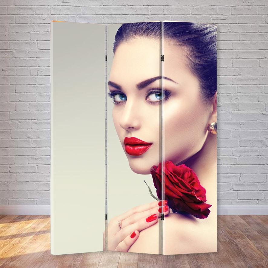 Ширма Девушка с алой розой 180х120 см (676597565)
