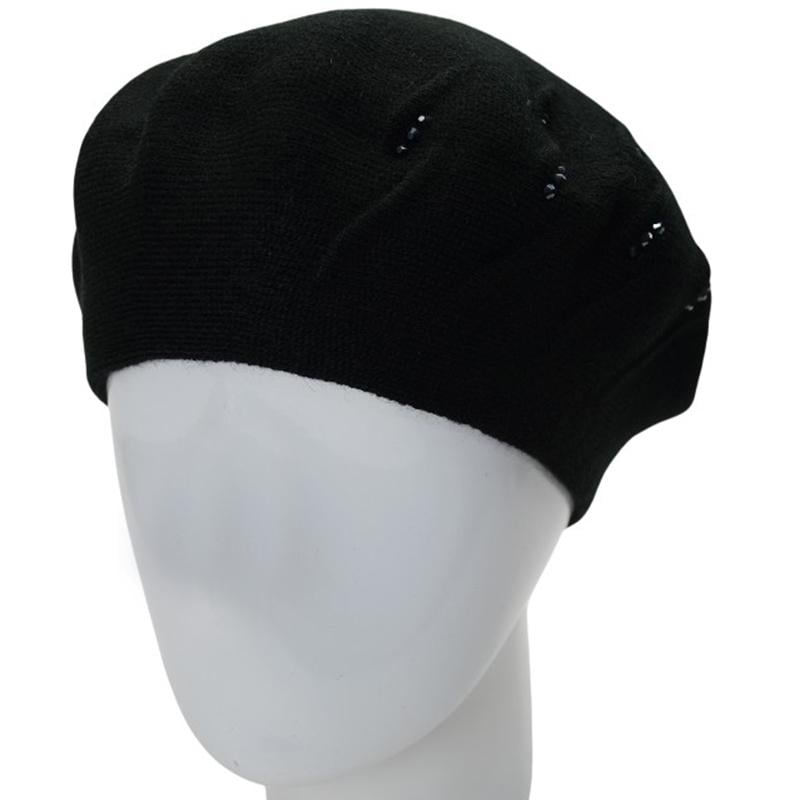 Берет жіночий подвійний Lirus Стріт універсальний Чорний (281532)