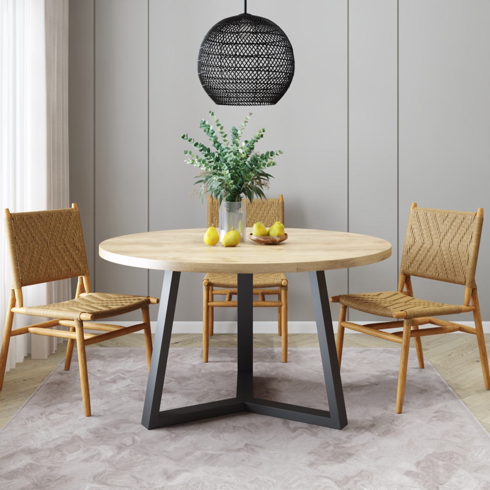 Каркас для столу з металу Minimal Ø 750 мм H 730 мм Чорний (1077) - фото 2 Каркас для столу з металу Minimal Ø 750 мм H 730 мм Чорний (1077) - фото 2