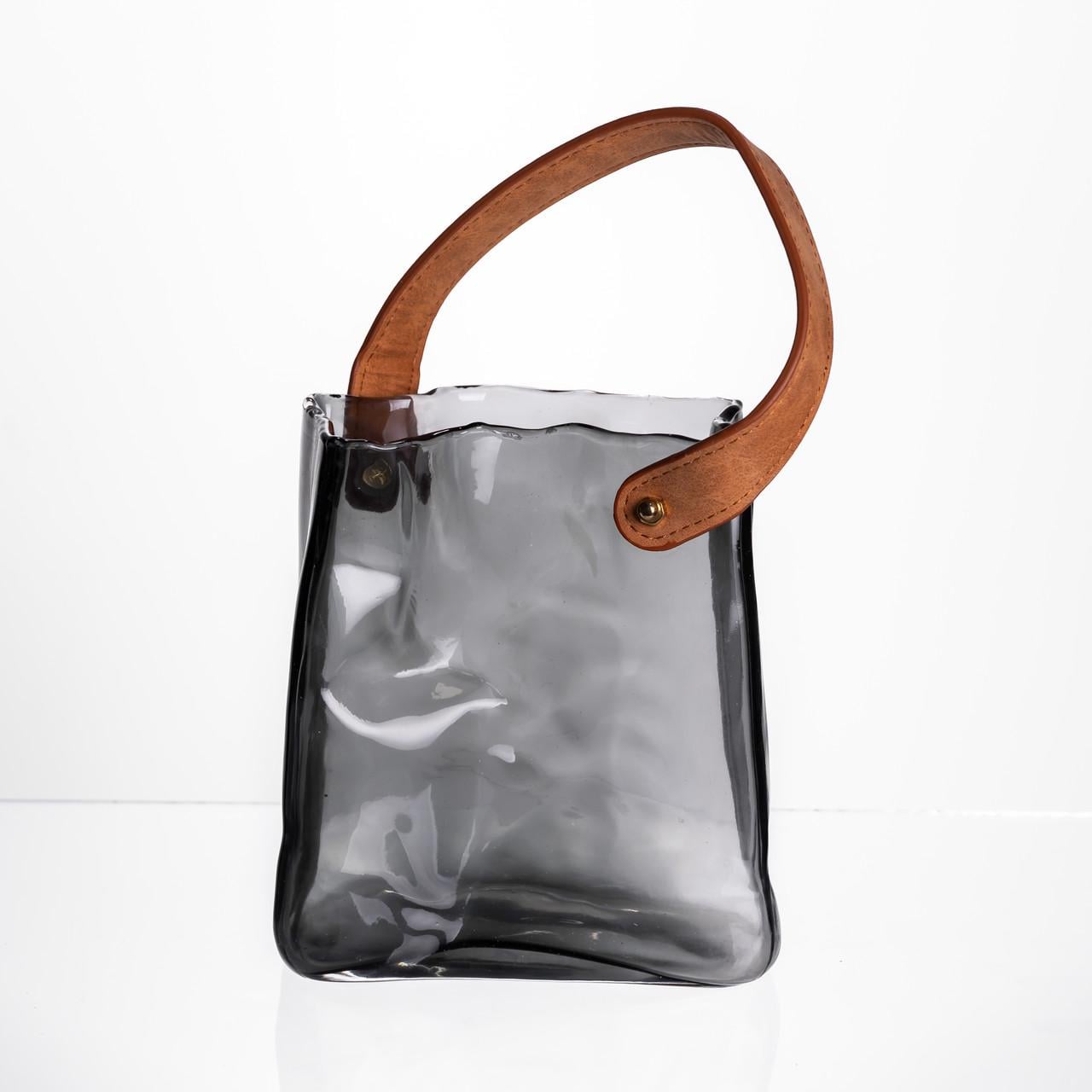 Ваза декоративная стеклянная Light House LG-30217-1000 GR 17 см 1,0 л Серый (128803)