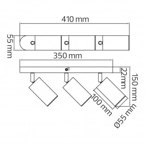 Спот Horoz Electric 015-038-0003-020 Joker-3 GU10 50 Вт Black (12945083) - фото 2
