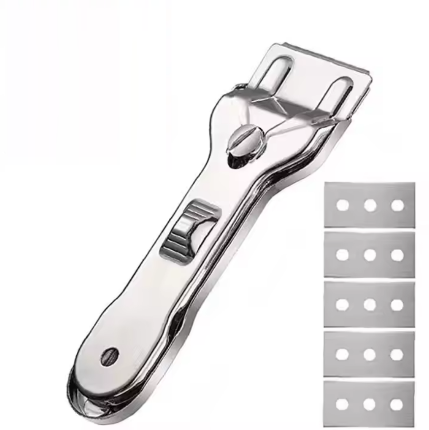 Скребок металлический и запасные лезвия для чистки стеклокерамических плит и варочных поверхностей 5 шт. - фото 3 Скребок металлический и запасные лезвия для чистки стеклокерамических плит и варочных поверхностей 5 шт. - фото 3