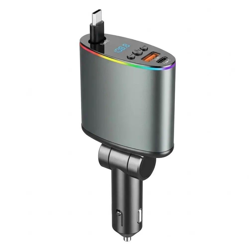FM трансмиттер H-48 3в1 с Bluetooth и быстрой зарядкой Super Fast Charge (10468)