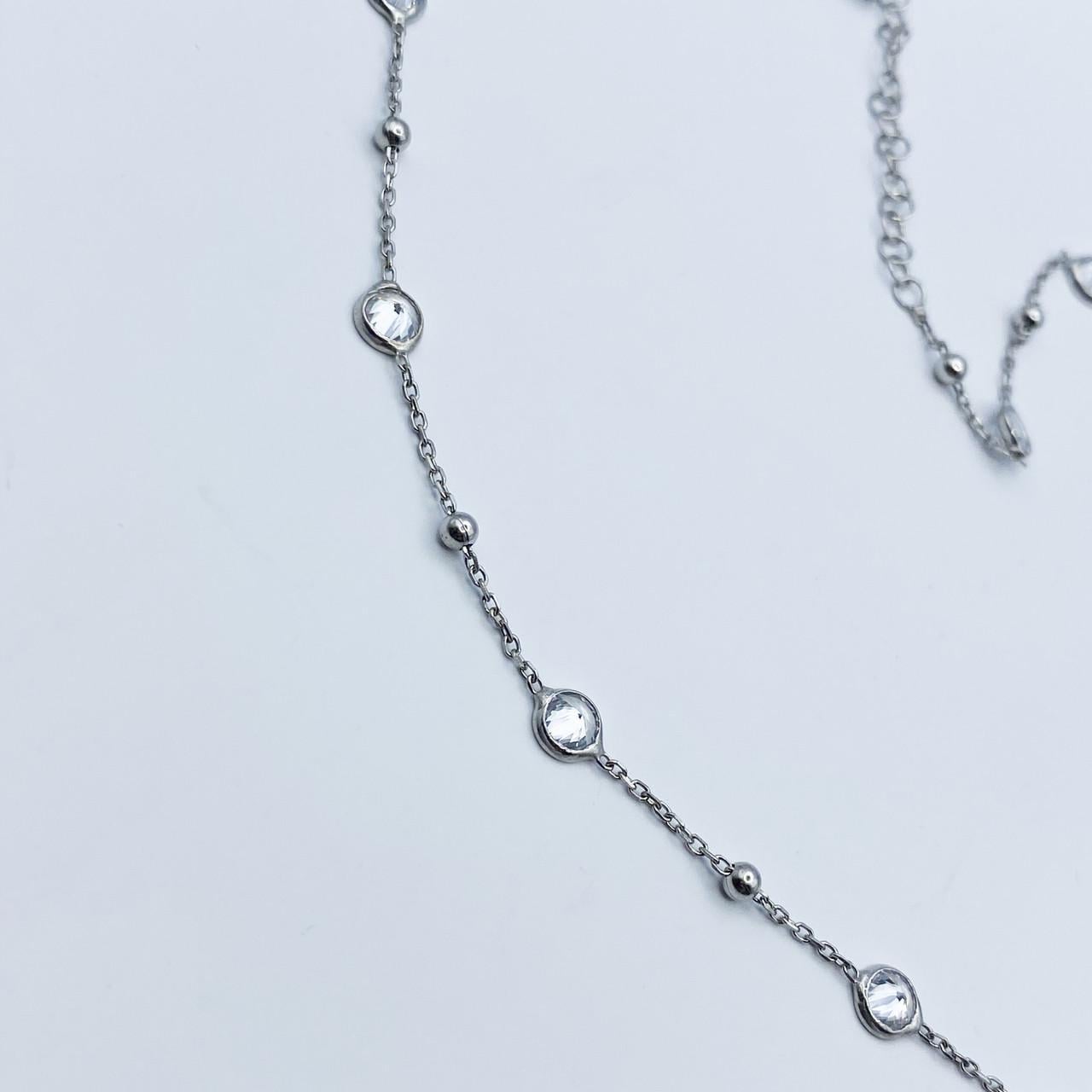 Колье серебряное с кубическим цирконием 60 4,92 г (2131855525)