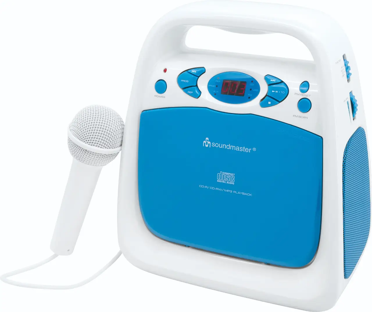 Радіо дитяче CD/USB-плеєр Soundmaster KCD50BL з функцією караоке Блакитний