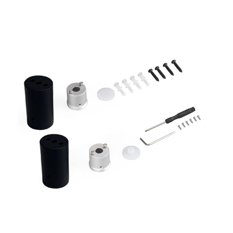 Набор аксессуаров для вертикального потолочного монтажа гибкого неона 24 мм двусторонний Черный