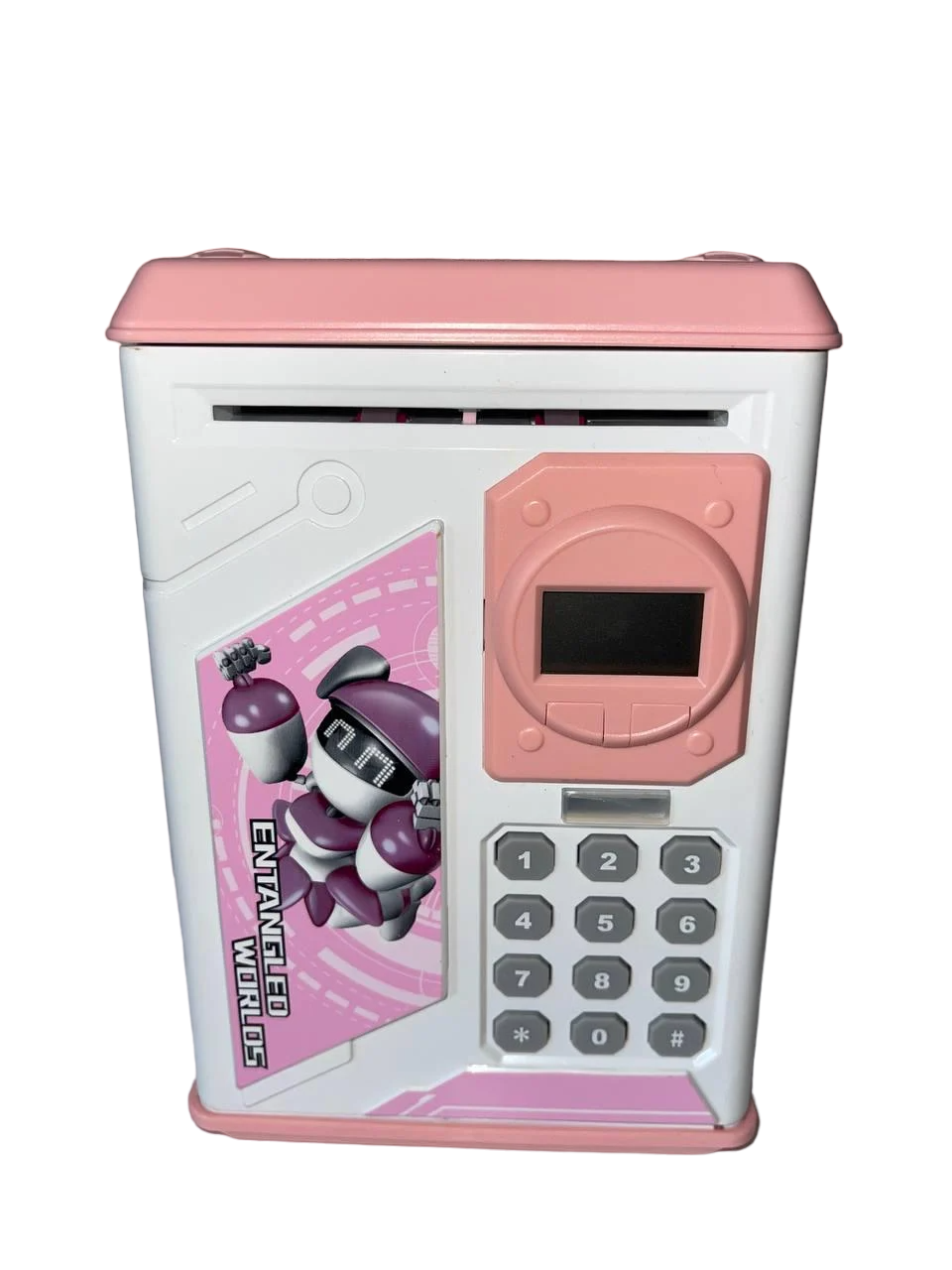 Копилка-сейф электронная Robot Bodyguard с кодовым замком Розовый (345e)