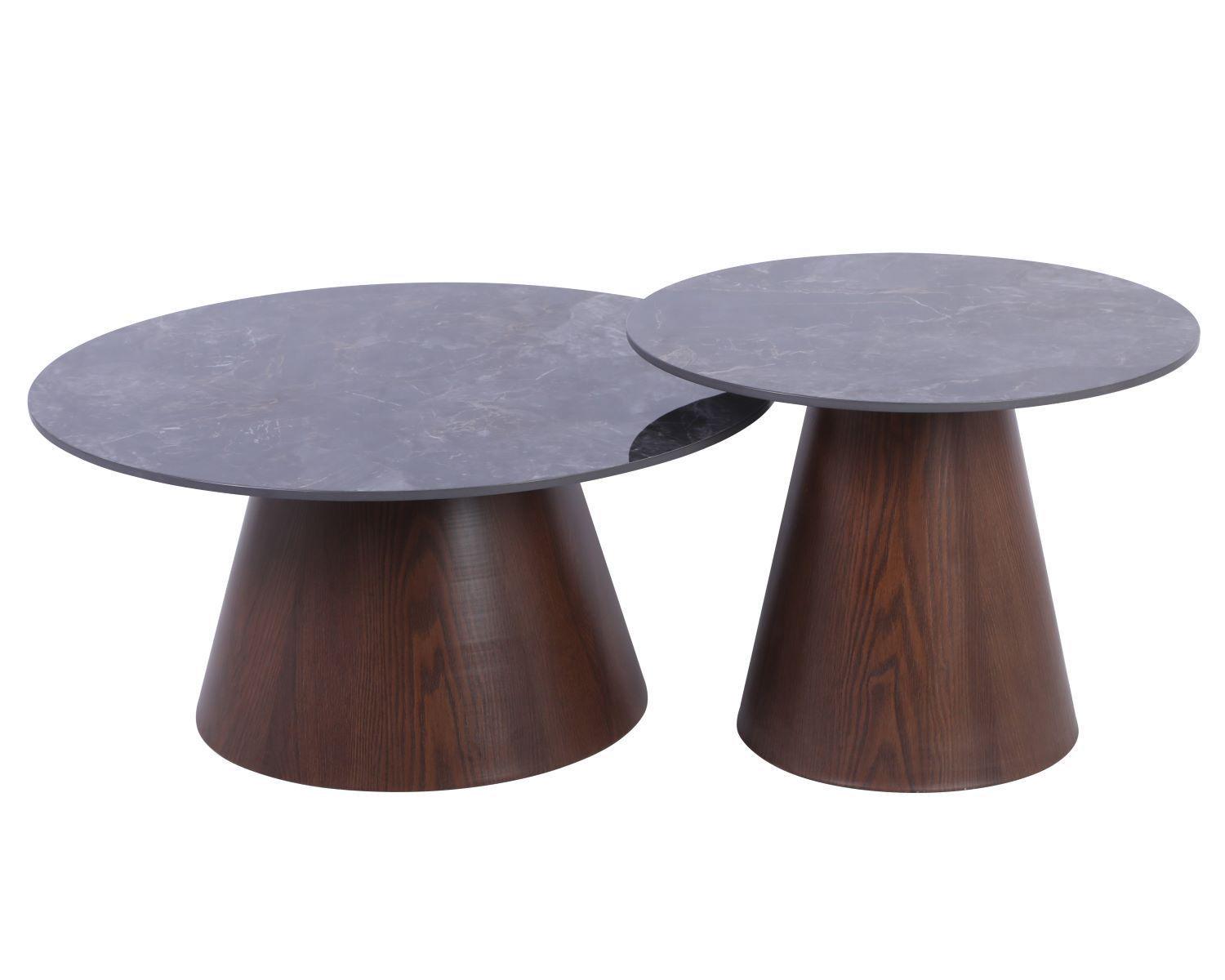 Журнальный столик Intarsio VIRGINIA B 60x43,5 см Черный глянец/Коричневый матовый (23550428) - фото 2 Журнальный столик Intarsio VIRGINIA B 60x43,5 см Черный глянец/Коричневый матовый (23550428) - фото 2