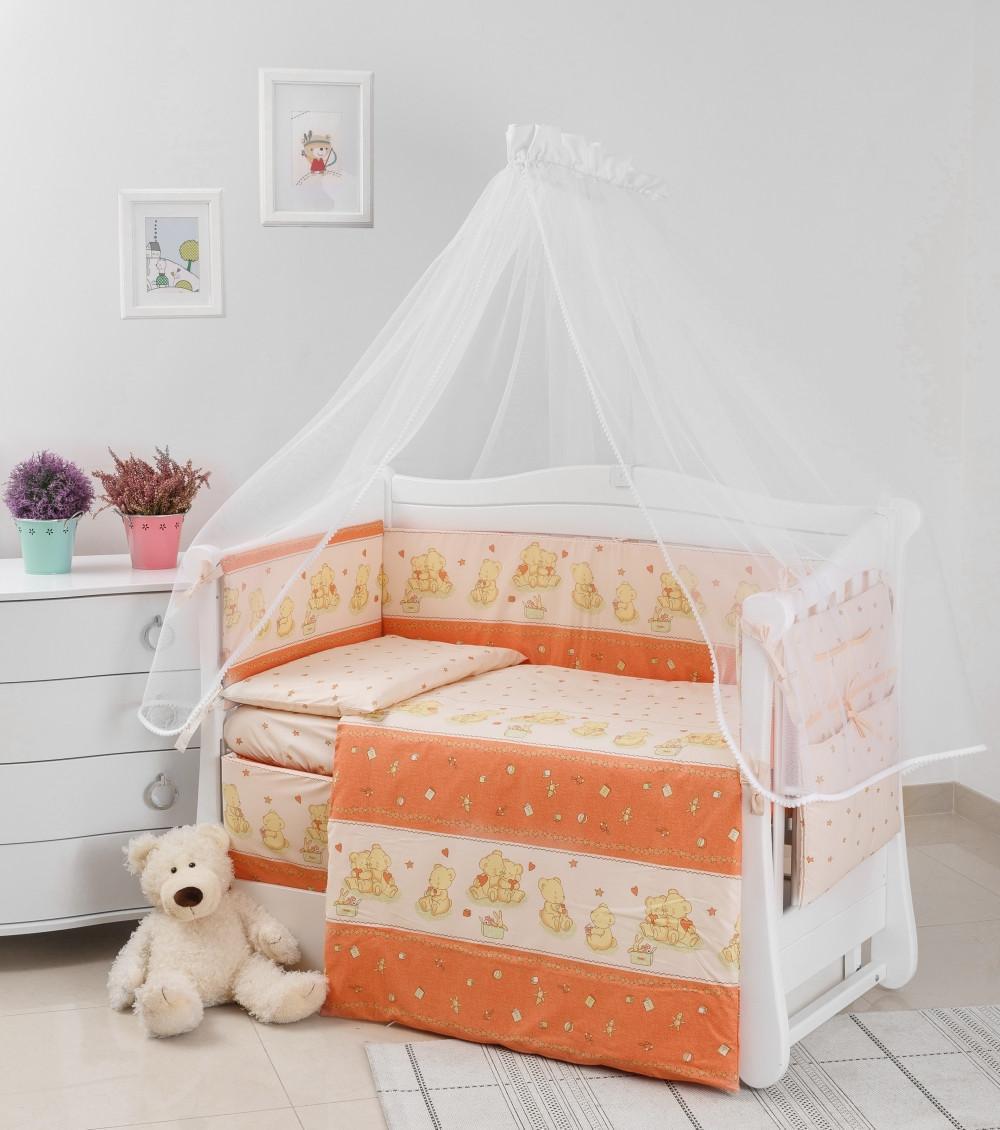 Комплект постельного белья детский Twins Comfort New Игрушки 7 элементов Терракот (T8381)