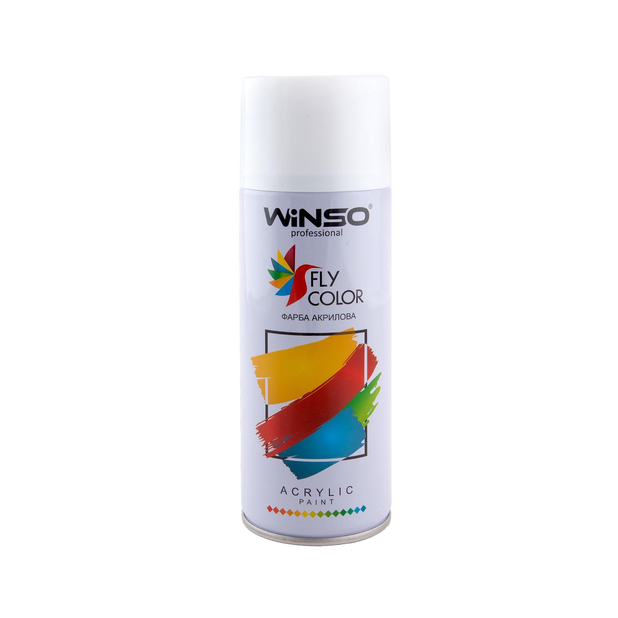 Краска акриловая Winso Spray 450 мл глянец Белый (GLOSS WHITE/RAL9010) - фото 1