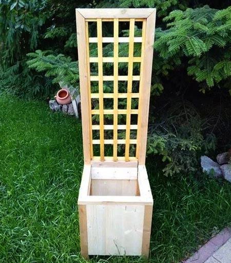 Кашпо со шпалерой из дерева Джипсу Бланже (КШР-004401)