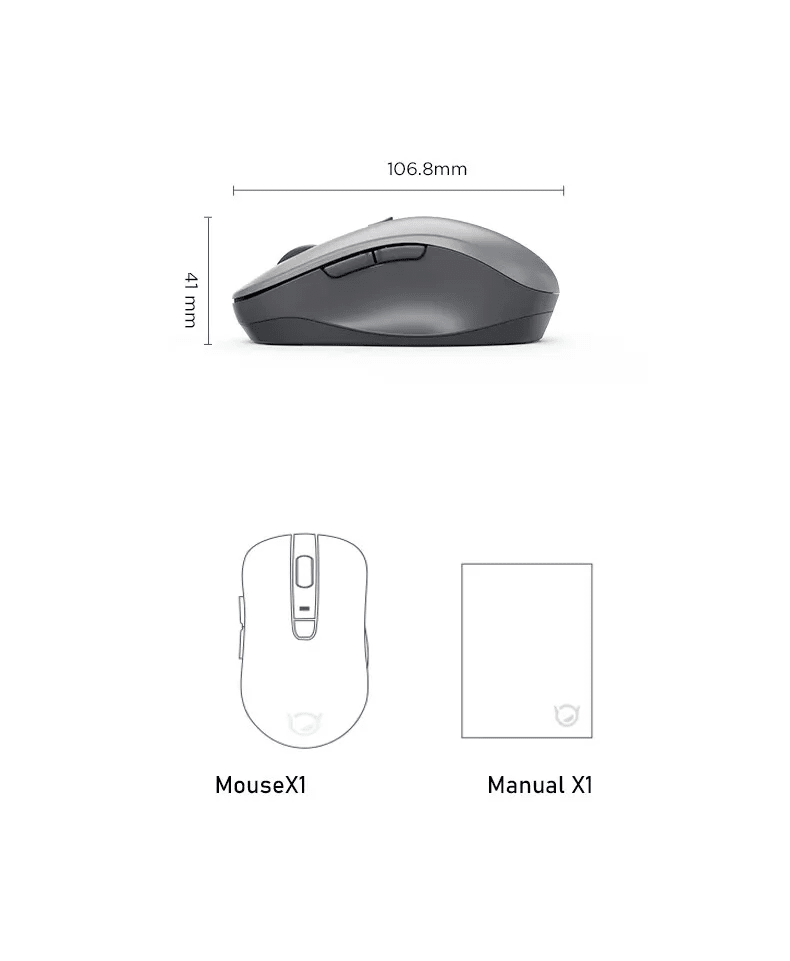 Комп'ютерна мишка Xiaoxin M1 безшумна Bluetooth 5.0/3.0 3 DPI Grey (MOUSE-M1-GRY) - фото 3 Комп'ютерна мишка Xiaoxin M1 безшумна Bluetooth 5.0/3.0 3 DPI Grey (MOUSE-M1-GRY) - фото 3