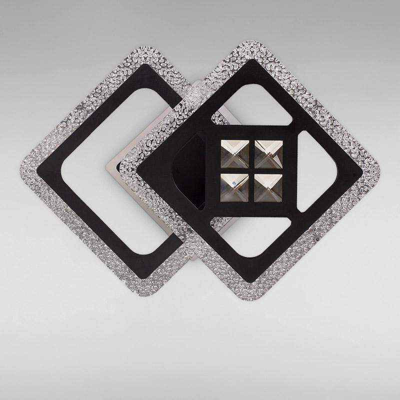 Потолочная люстра LED без пульта Light House SC-18242/2C 50W+14W 3000-6500K 370х260х120 мм Черный