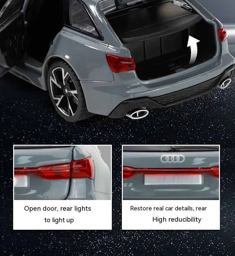 Машинка Audi RS6 1:32 металлическая Black - фото 6 Машинка Audi RS6 1:32 металлическая Black - фото 6